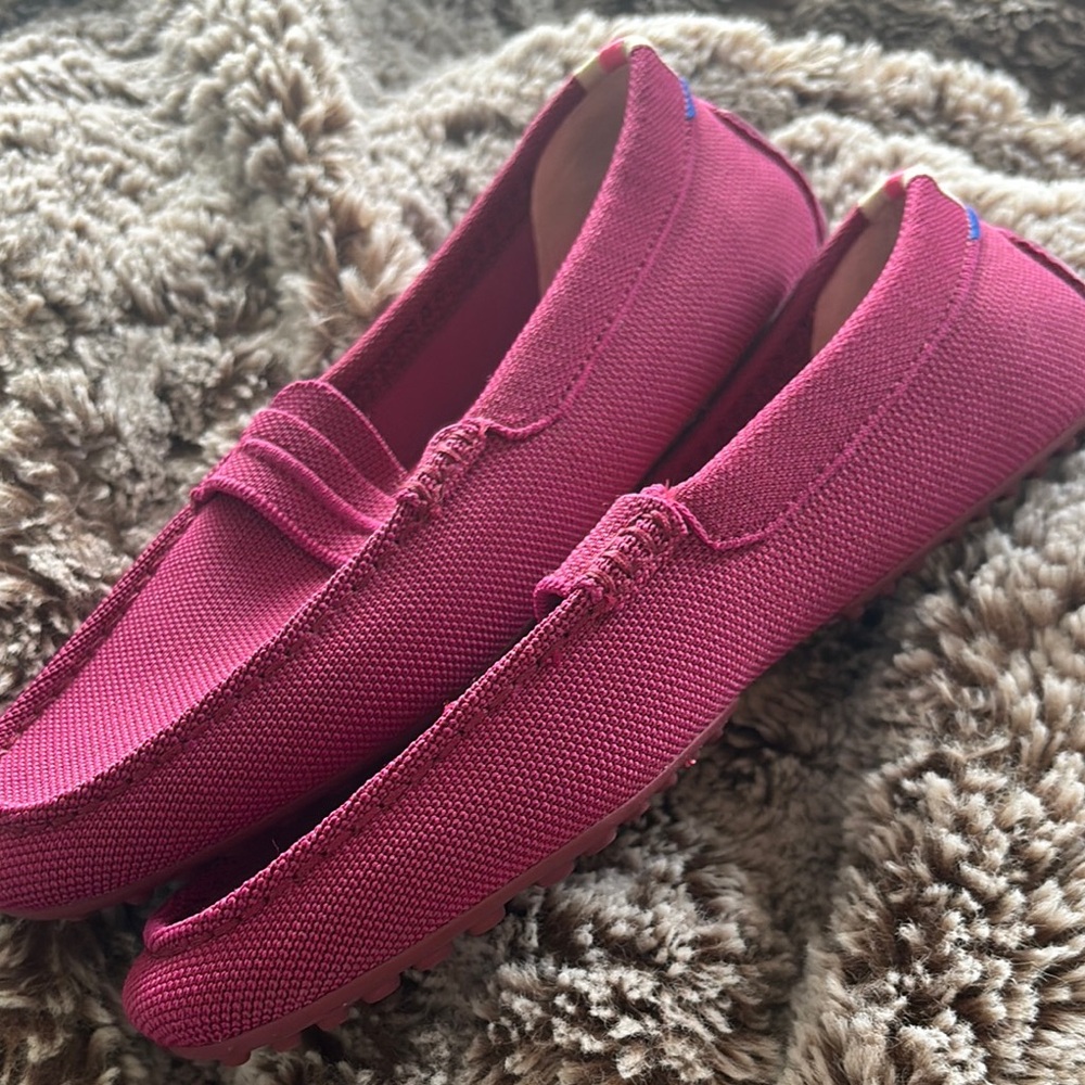 Rothy's Raspberry Canvas Driving Loafers - Picture 11 of 15